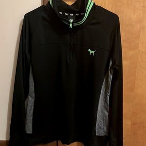 Half zip up PINK. Black/neon green/grey